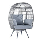 Commercial Indoor/Outdoor Wicker Swivel Lounge Chair with 4 Cushions