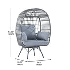 Commercial Indoor/Outdoor Wicker Swivel Lounge Chair with 4 Cushions