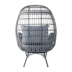 Commercial Indoor/Outdoor Wicker Swivel Lounge Chair with 4 Cushions