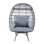 Commercial Indoor/Outdoor Wicker Swivel Lounge Chair with 4 Cushions