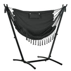 Outdoor Hammock Swing Hanging Lounge Chair w/ Side Pocket and Headrest