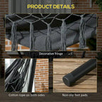 Outdoor Hammock Swing Hanging Lounge Chair w/ Side Pocket and Headrest
