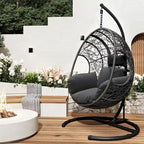 Outdoor Indoor PE wicker Swing Egg Chair