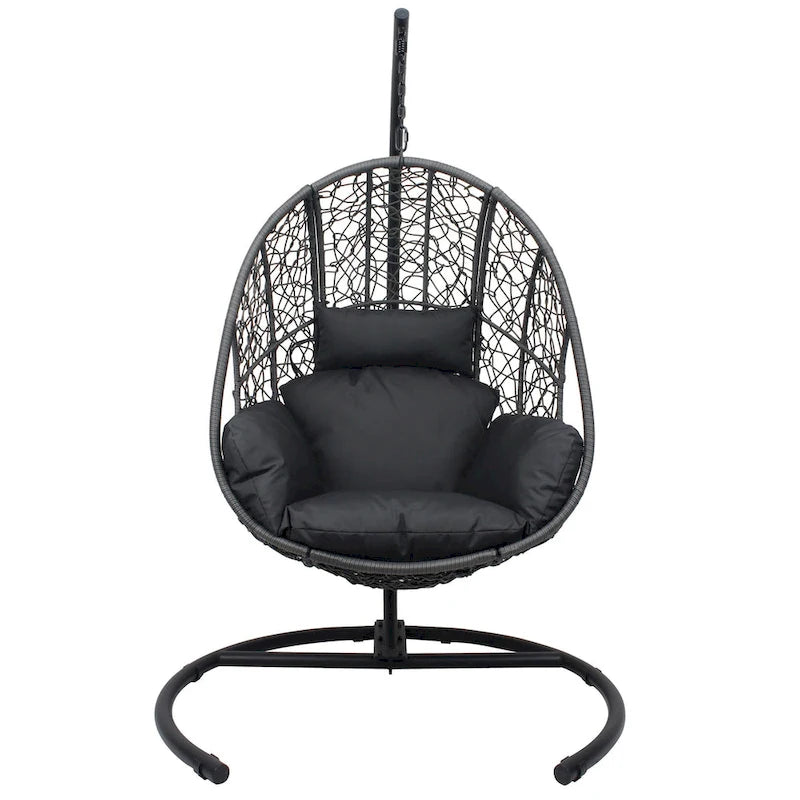 Outdoor Indoor PE wicker Swing Egg Chair