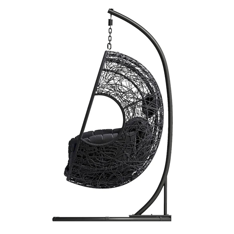 Outdoor Indoor PE wicker Swing Egg Chair
