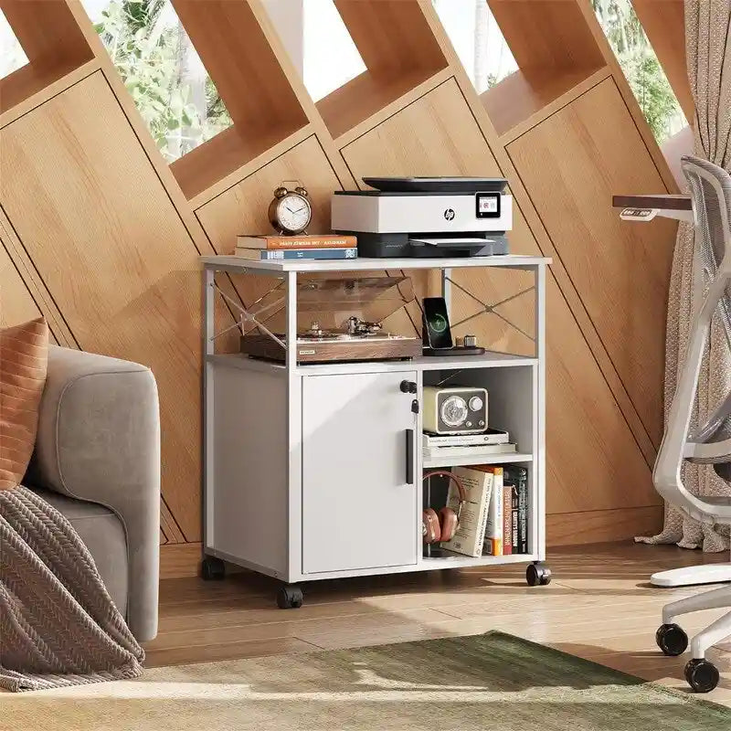 File Cabinet with Charging Station - 16.06D x 23.62W x 25.91H
