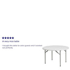 48 Round Granite White Plastic Event and Party Folding Table
