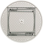 48 Round Granite White Plastic Event and Party Folding Table