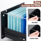 3 Drawer Wood Mobile File Cabinet
