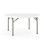 5-Foot Round Plastic Folding Event Table w/ 2 Thick Surface