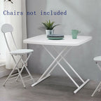 30x20inch Folding Table Lifting Picnic Camping Dining Rectangle White