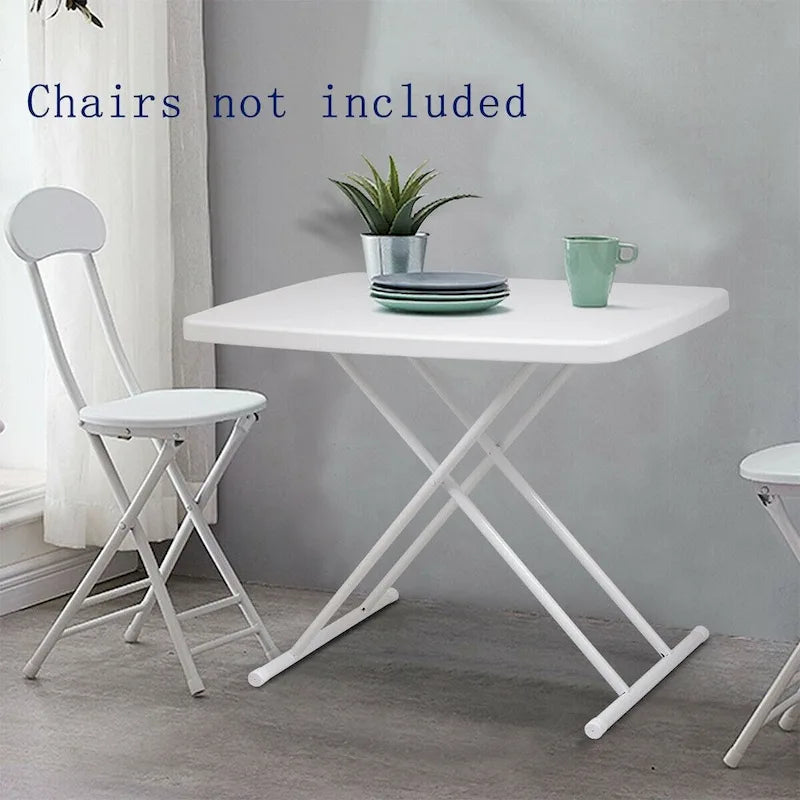 30x20inch Folding Table Lifting Picnic Camping Dining Rectangle White