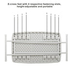 30x20inch Folding Table Lifting Picnic Camping Dining Rectangle White