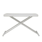 30x20inch Folding Table Lifting Picnic Camping Dining Rectangle White