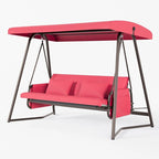 Outdoor Adjustable Metal Swing Chair Swing Bed Hanging Glider Porch Bench for Garden