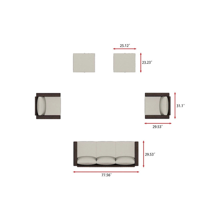 Laguna 5-piece Seating Set