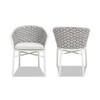Rowan 7-Piece 6-Seater Aluminum & Teakwood Patio Dining Set