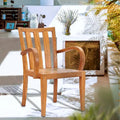 Chic Teak Boston Teak Wood Indoor/ Outdoor Patio Dining Arm Chair