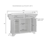 Crosley Lafayette Stainless Steel Top Full Size Kitchen Island/Cart - 18d x 51.5w x 36h