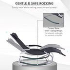 Outdoor Gravity Fabric Rocking Chair with Detachable Pillow