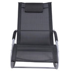 Outdoor Gravity Fabric Rocking Chair with Detachable Pillow