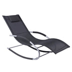 Outdoor Gravity Fabric Rocking Chair with Detachable Pillow