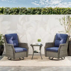 Gymojoy Outdoor High Back Chair Patio Furniture Sofa Set - Grey