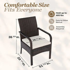 Dining Chairs Capacity All-Weather Outdoor with Powder Steel