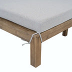Farmhouse-style Wooden Outdoor Sunbed for 2-Person Relaxation, Outdoor Daybed