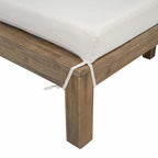 Farmhouse-style Wooden Outdoor Sunbed for 2-Person Relaxation, Outdoor Daybed