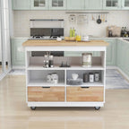 Rolling Kitchen Island Kitchen island Cart Spice Rack Kitchen Cart - 46.00L * 21.70W * 35.62H