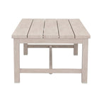 Solid Construction Durable Aluminum Coffee Table,Whitewashed Birch Look