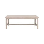 Solid Construction Durable Aluminum Coffee Table,Whitewashed Birch Look