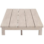 Solid Construction Durable Aluminum Coffee Table,Whitewashed Birch Look