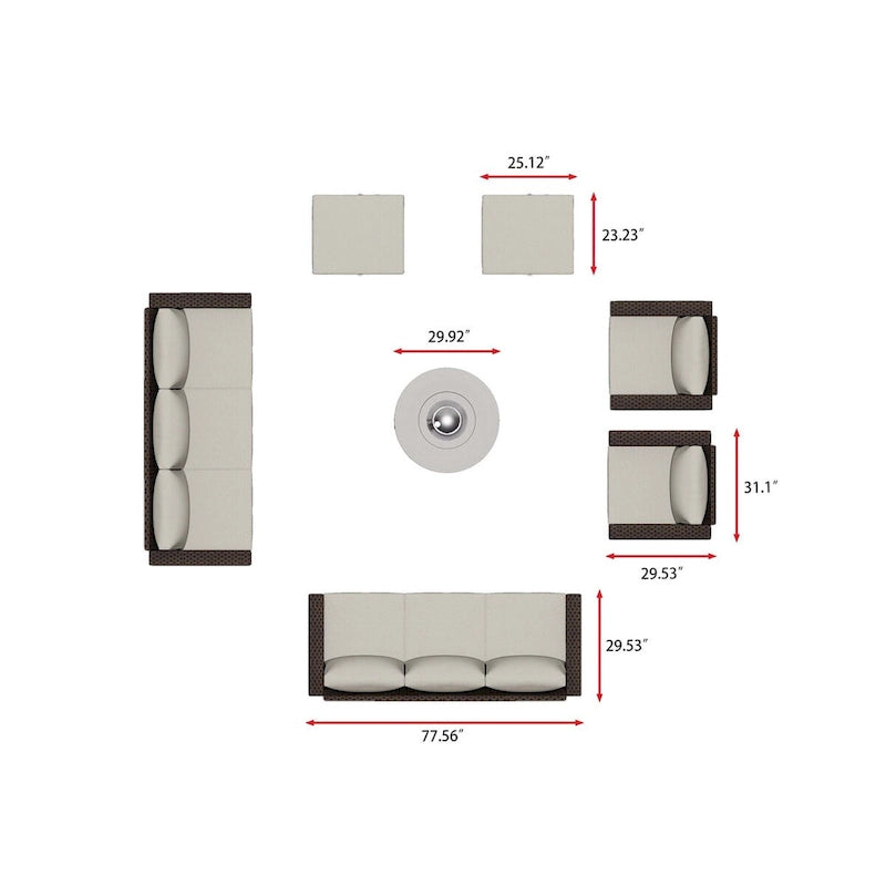 Laguna 7-piece Fire Seating Set