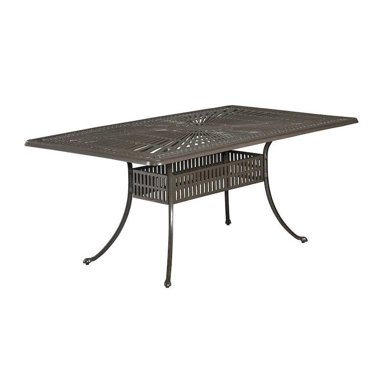 Grenada Charcoal Aluminum 7 Piece Outdoor Dining Set - 72 x 29 x 42