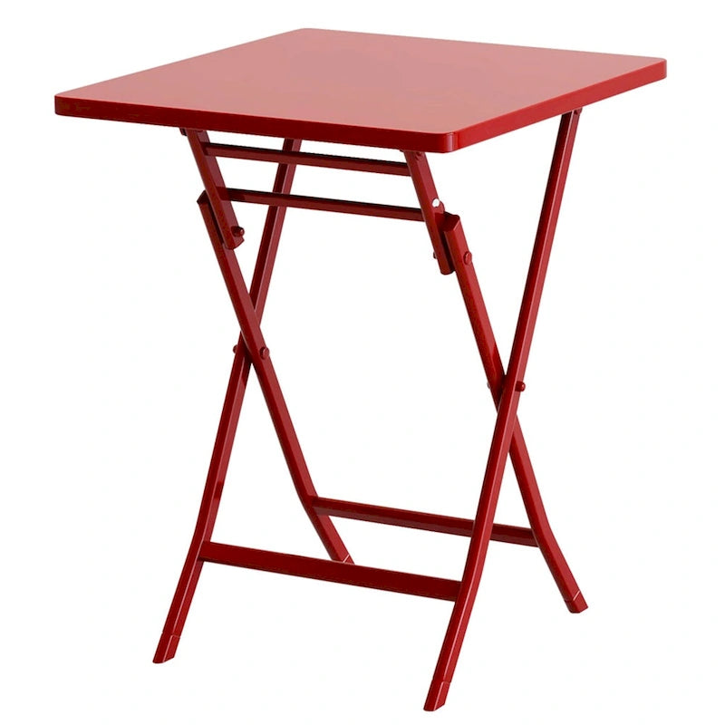 3 Piece Red Foldable Outdoor Bistro Sets