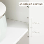 Rolling Adjustable Shelf Kitchen Island with Drawer and 2 Towel Racks