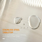 Rolling Kitchen Island on Wheels with Stainless Steel Countertop