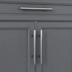 Rolling Kitchen Island on Wheels with Stainless Steel Countertop