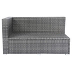 8 Piece Patio Sectional Wicker Rattan Outdoor Furniture Sofa Set with One Storage Box Under Seat