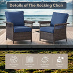 2 Pack Wicker Patio Furniture Chairs - Brown