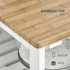 Rolling Kitchen Island with Storage, Wine Rack, Shelves, Drawer, and Cabinet