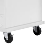 Rubberwood Kitchen Cart with Drop Leaf, Microwave storage rack, Exterior Shelves, and 2 drawers