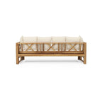 Outdoor Daybed Acacia Wood, Water-Resistant Cushions by Christopher Knight Home