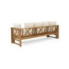 Outdoor Daybed Acacia Wood, Water-Resistant Cushions by Christopher Knight Home