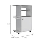 Napenthe 1-Shelf Kitchen Cart with Caster White