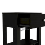 Bar Cart , Twelve Wine Cubbies, Four Legs, Black Wengue Finish