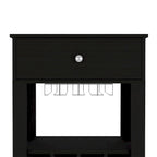 Bar Cart , Twelve Wine Cubbies, Four Legs, Black Wengue Finish