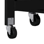 Multi-Functional Kitchen Island Cart with 2 Door Cabinet and Wine Rack - N/A